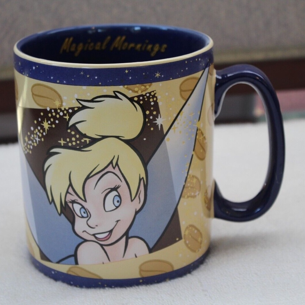 NWOT DISNEY Tinker Bell Magical Mornings Mug W/Painted Handle and Sharp Images - Picture 4 of 11